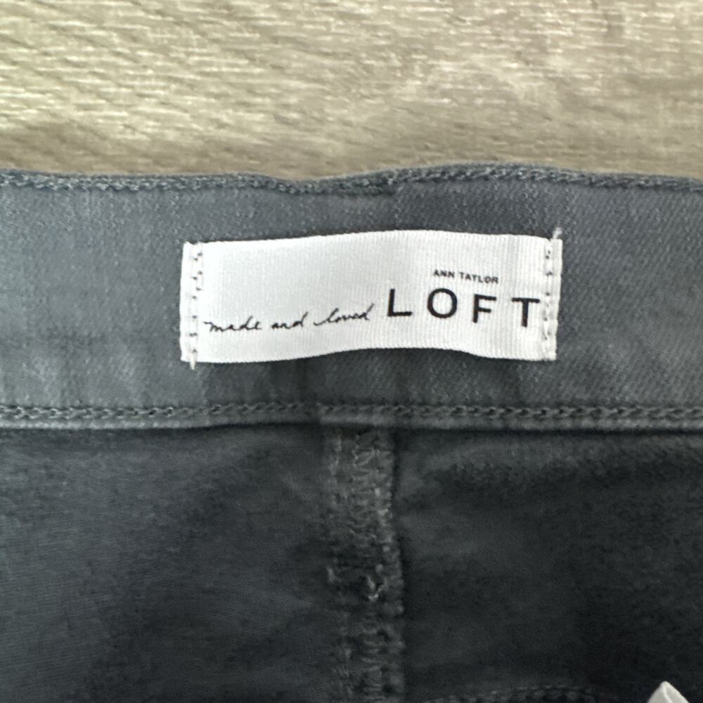 LOFT Modern Skinny Jeans High Rise Stretch Slate Gray sz 32/14 - Picture 4 of 7